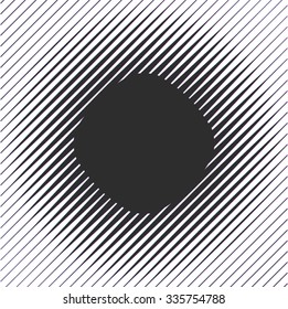 Abstract Halftone Lines Background with Chroma Aberration Effect. Vector Illustration