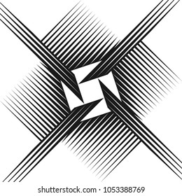 Abstract halftone lines background. Creative geometric pattern. Vector modern design black and white background.