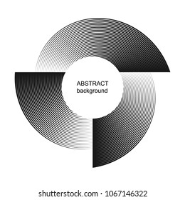 Abstract halftone lines background. Creative geometric pattern. Vector modern design black and white background.