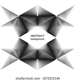 Abstract halftone lines background. Creative geometric pattern. Vector modern design black and white background.