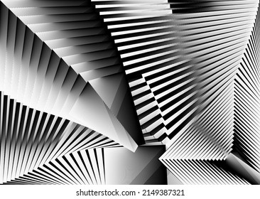 Abstract halftone lines background, creative geometric dynamic pattern, vector modern design texture.