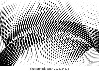 Abstract halftone lines background, creative geometric dynamic pattern, vector modern design texture.