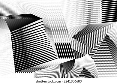 abstract halftone lines background, creative dynamic pattern, vector modern design texture