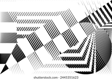 abstract halftone lines background, creative geometric dynamic pattern, vector modern design texture