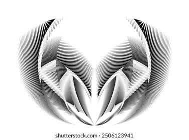 abstract halftone lines background, creative geometric pattern, vector modern design texture