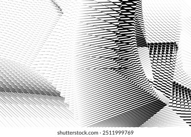 abstract halftone lines background, creative geometric dynamic pattern, vector modern design texture