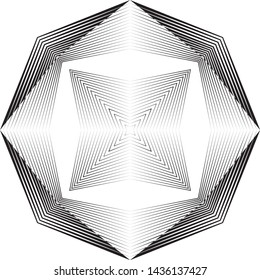Abstract halftone lines background. Geometric trendy black and white pattern. Vector modern design texture.
