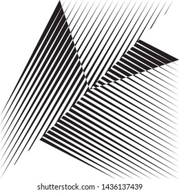 Abstract halftone lines background. Geometric trendy black and white pattern. Vector modern design texture.