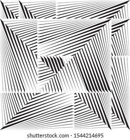 Abstract halftone lines background, geometric dynamic pattern, vector modern design texture.