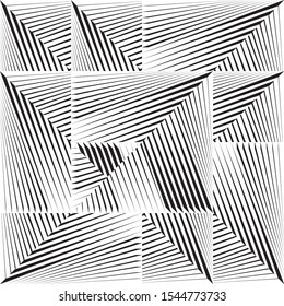 Abstract halftone lines background, geometric dynamic pattern, vector modern design texture,
