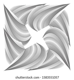 Abstract halftone lines background, geometric dynamic pattern, vector modern design texture.