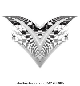 Abstract halftone lines background, geometric dynamic pattern, vector modern design texture.