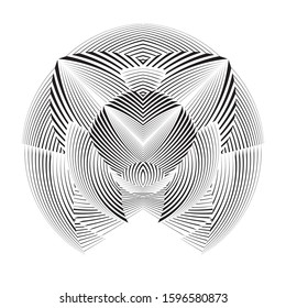 Abstract halftone lines background, geometric dynamic pattern, vector modern design texture.