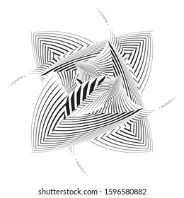 Abstract halftone lines background, geometric dynamic pattern, vector modern design texture.