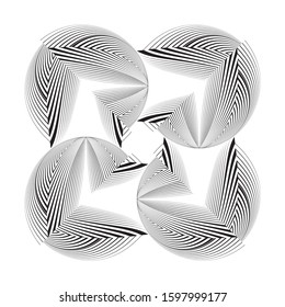 Abstract halftone lines background, geometric dynamic pattern, vector modern design texture.