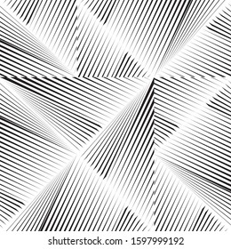 Abstract halftone lines background, geometric dynamic pattern, vector modern design texture.