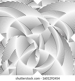 Abstract halftone lines background, geometric dynamic pattern, vector modern design texture for card, cover, poster, decoration.