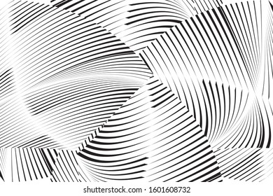 Abstract halftone lines background, geometric dynamic pattern, vector modern design texture.