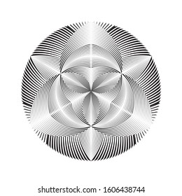 Abstract halftone lines background, geometric dynamic pattern, vector modern design texture.