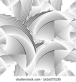 Abstract halftone lines background, geometric dynamic pattern, vector modern design texture.