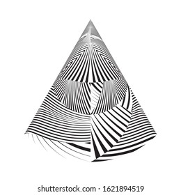 Abstract halftone lines background, geometric dynamic pattern, vector modern design texture.