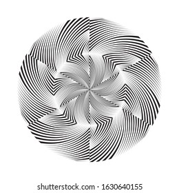 Abstract halftone lines background, geometric dynamic pattern, vector modern design texture.