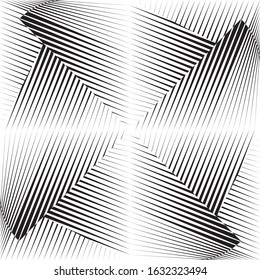 Abstract halftone lines background, geometric dynamic pattern, vector modern design texture.