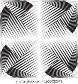 Abstract halftone lines background, geometric dynamic pattern, vector modern design texture.