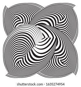 Abstract halftone lines background, geometric dynamic pattern, vector modern design texture.