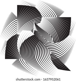 Abstract halftone lines background, geometric dynamic pattern, vector modern design texture.