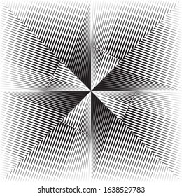 Abstract halftone lines background, geometric dynamic pattern, vector modern design texture.