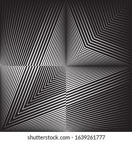 Abstract halftone lines background, geometric dynamic pattern, vector modern design texture.