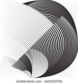 Abstract halftone lines background, geometric dynamic pattern, vector modern design texture for card, cover, poster, decoration.