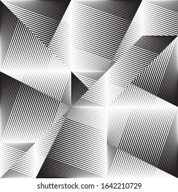 Abstract halftone lines background, geometric dynamic pattern, vector modern design texture for card, cover, poster, decoration.