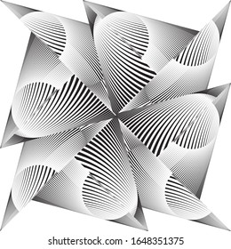 Abstract halftone lines background, geometric dynamic pattern, vector modern design texture.