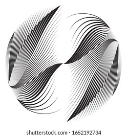 Abstract halftone lines background, geometric dynamic pattern, vector modern design texture.