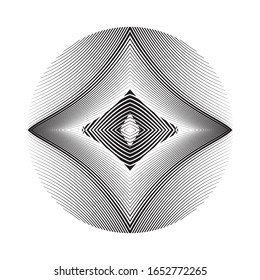 Abstract halftone lines background, geometric dynamic pattern, vector modern design texture.