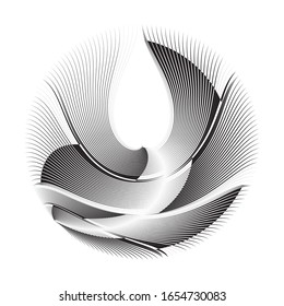 Abstrakter Halbtonhintergrund, geometrisches dynamisches Muster, moderne Design-Struktur der Vektorillustration.