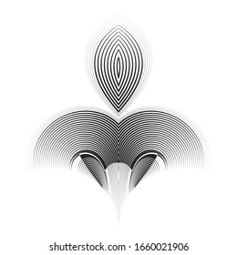 Fondo abstracto de líneas de medio tono, patrón geométrico de líneas de medio tono, símbolo de diseño moderno vectorial, signo, elemento decorativo.