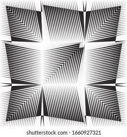 Fondo abstracto de líneas de medio tono, patrón geométrico dinámico, textura vectorial de diseño moderno.