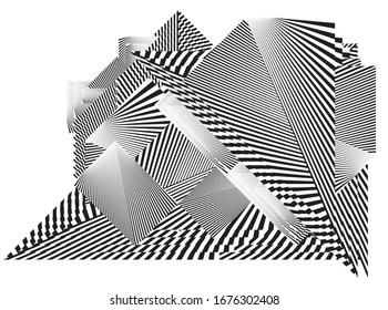 Abstract halftone lines background, geometric dynamic pattern, vector modern design texture.