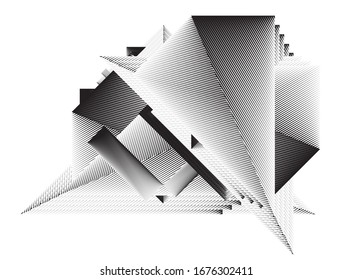 Abstract halftone lines background, geometric dynamic pattern, vector modern design texture.