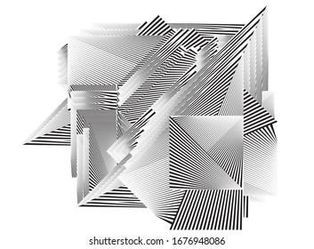 Abstract halftone lines background, geometric dynamic pattern, vector modern design texture.