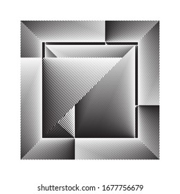 Fondo abstracto de líneas de medio tono, patrón geométrico dinámico, textura vectorial de diseño moderno.