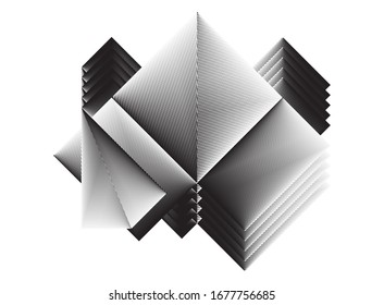 Abstrakter Halbtonhintergrund, geometrisches dynamisches Muster, moderne Design-Struktur der Vektorillustration.
