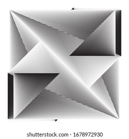 Abstrakte Halbtonlinien Hintergrund, geometrisches dynamisches Muster, Vektordesign-Struktur für Karte, Deckel, Plakat, Dekoration.
