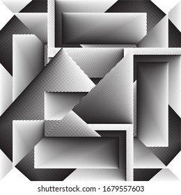 Abstract halftone lines background, geometric dynamic pattern, vector modern design texture.
