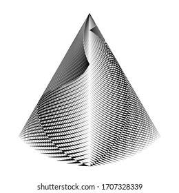 Abstract halftone lines background, geometric dynamic pattern, vector modern design texture.