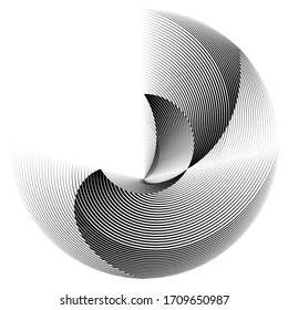 Abstract halftone lines background, geometric dynamic pattern, vector modern design texture.