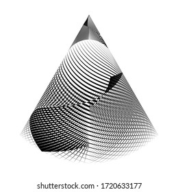 Abstrakte Halbtonlinien Hintergrund, geometrisches dynamisches Muster, Vektordesign-Struktur für Karte, Deckel, Plakat, Dekoration.